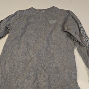 Vineyard Vines Gray Kids Long Sleeve Tee with Logo
